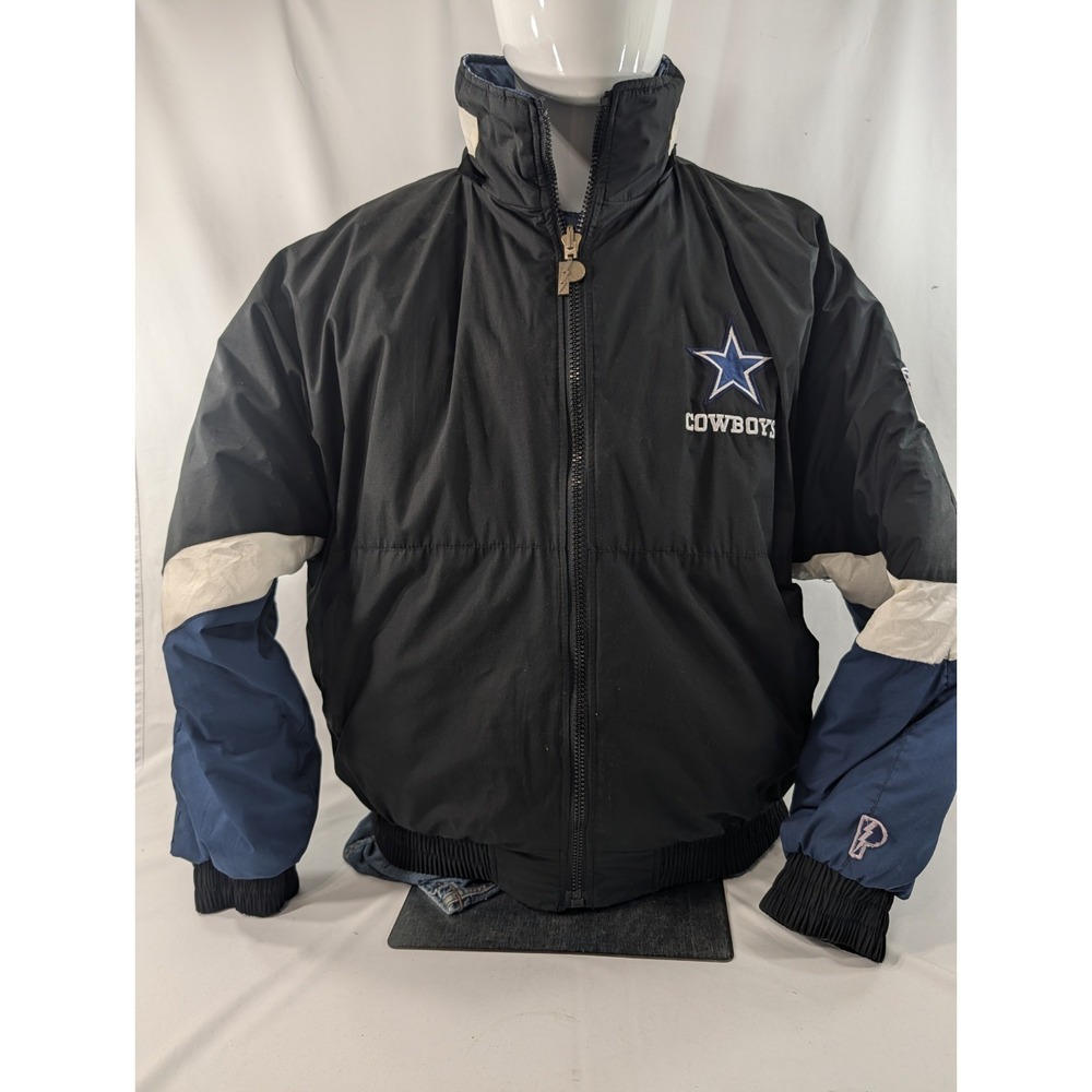 Pro Player Dallas Cowboys Reversible Puffer Jacket 90s Vintage Men's Size Big XL